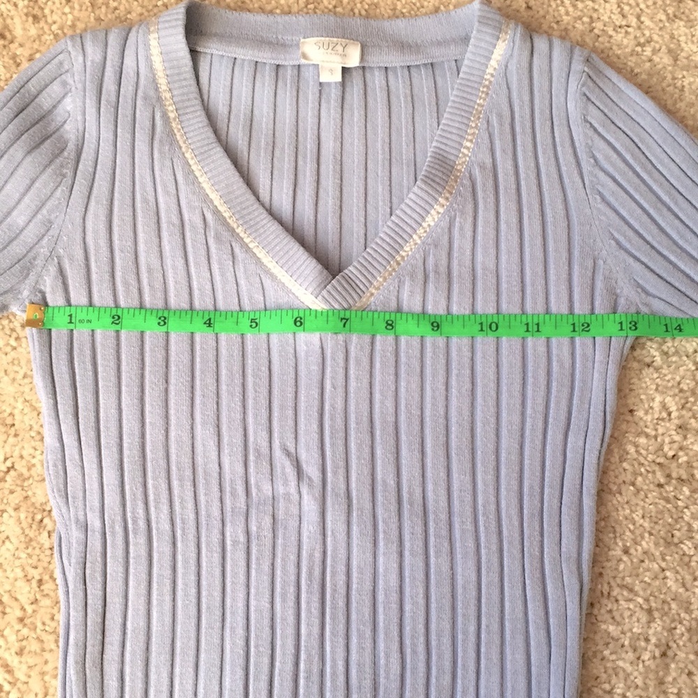 Suzy Shier | Ribbed V-Neck Sweater - Picture 2 of 7